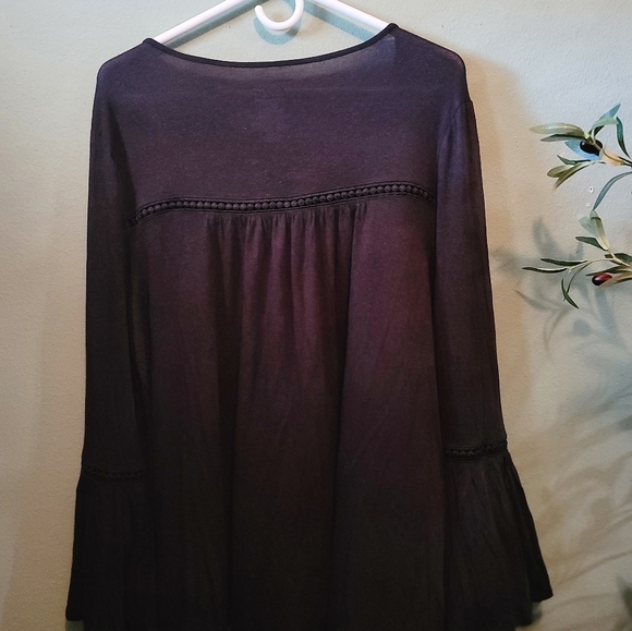 Like new fall floral size Large Time and Tru peasant top - Picture 3 of 3